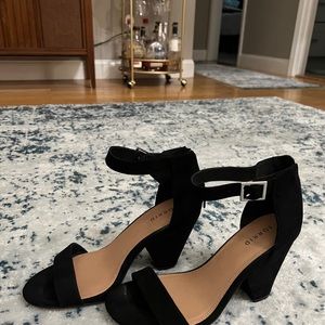 Heeled wedges ankle straps